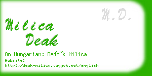 milica deak business card
